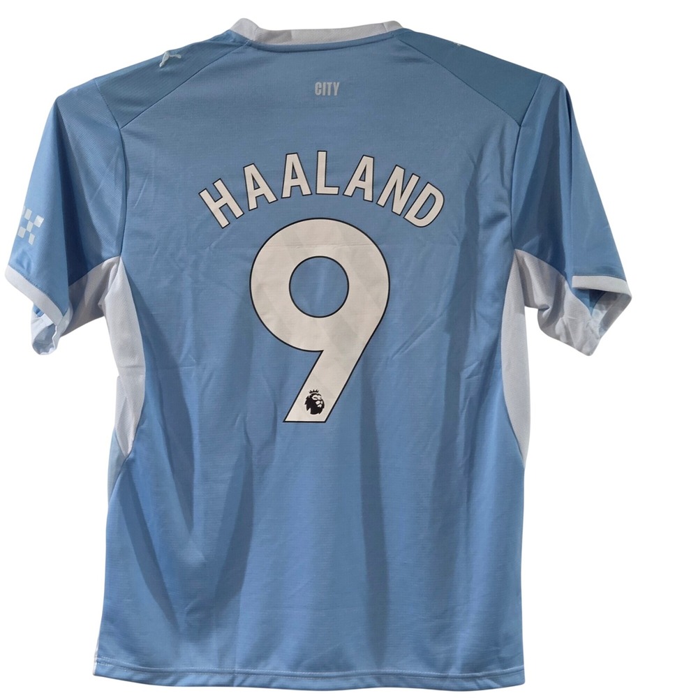 Puma Manchester City Haaland 9 Home Jersey Sky Blue Mens 2XL DryCell
